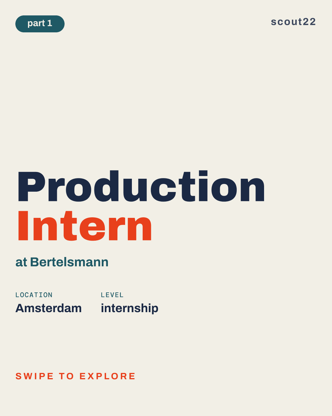 Production Intern at Bertelsmann