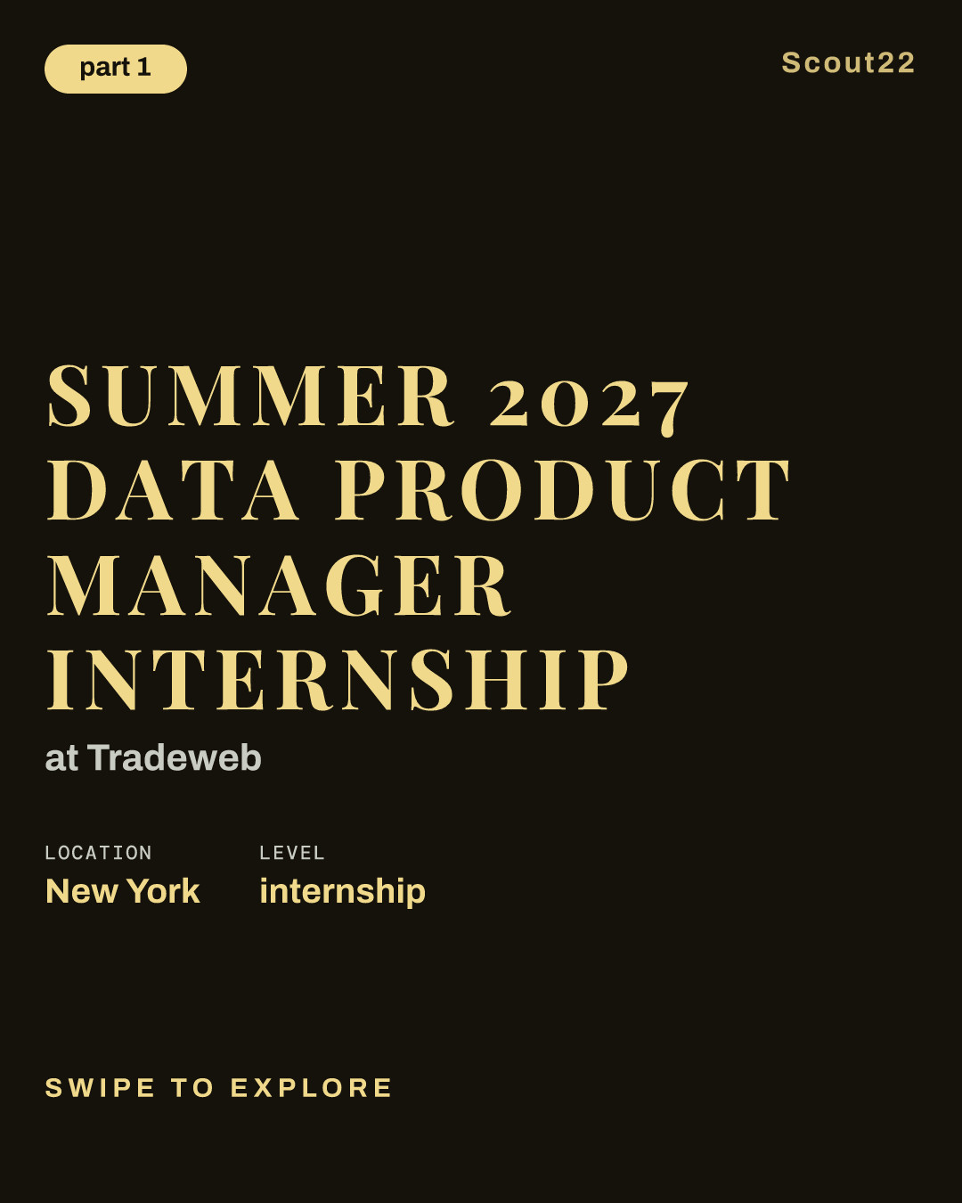 Summer 2027 Data Product Manager Internship at Tradeweb