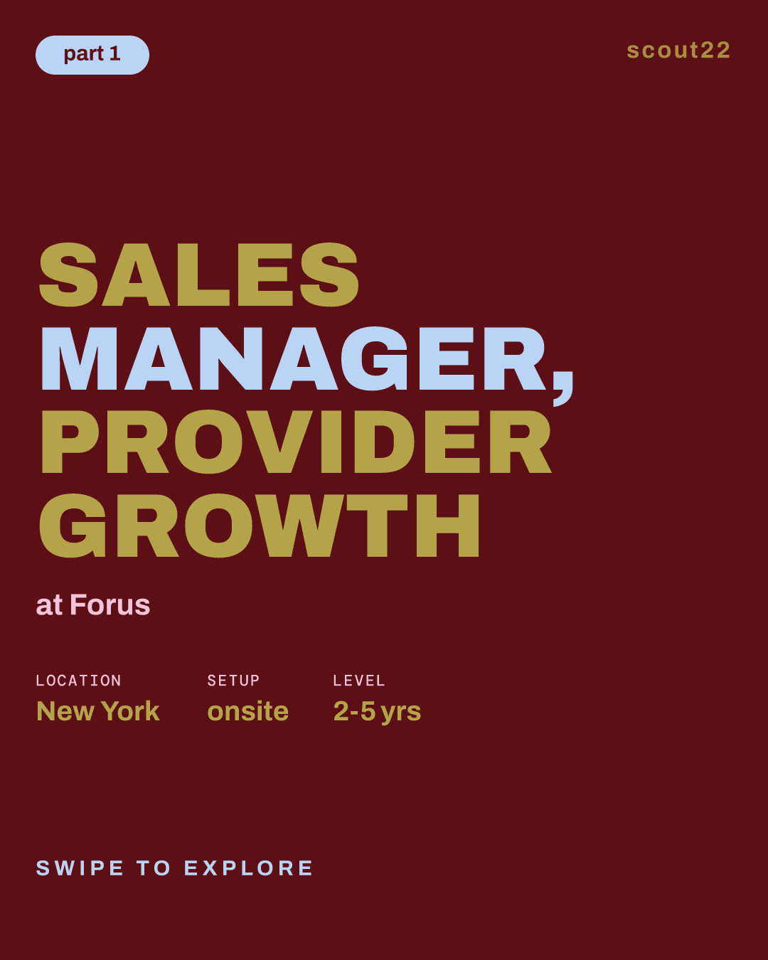 Sales Manager, Provider Growth at Forus