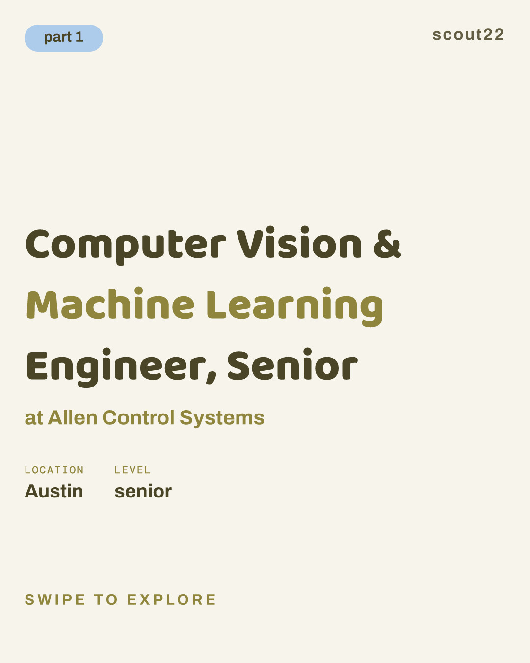 Computer Vision & Machine Learning Engineer, Senior at Allen Control Systems