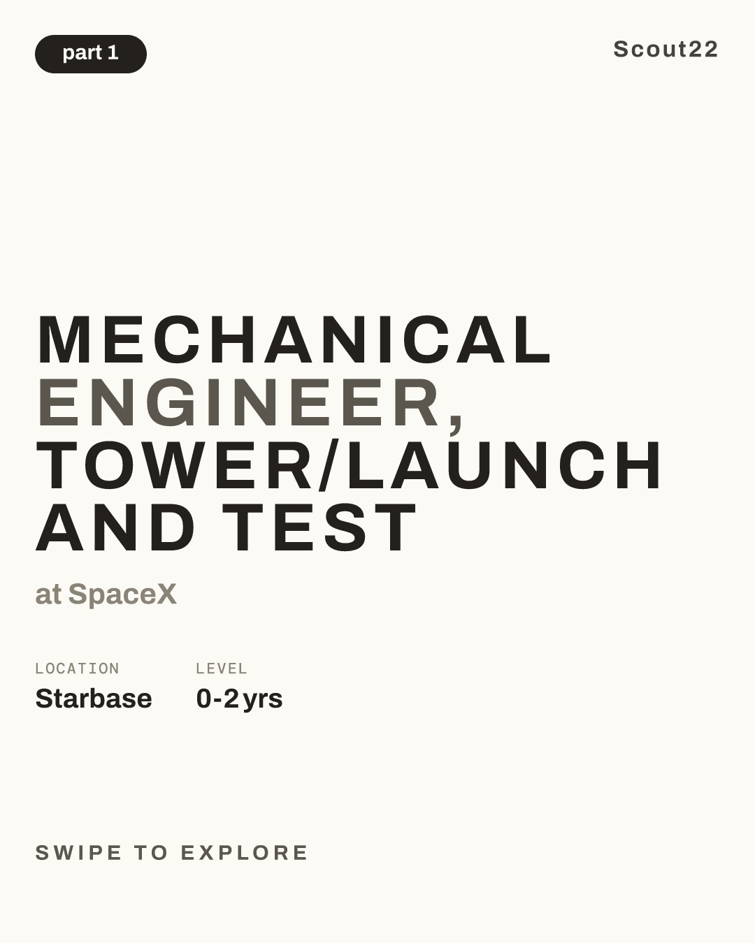 Mechanical Engineer, Tower/Launch and Test at SpaceX