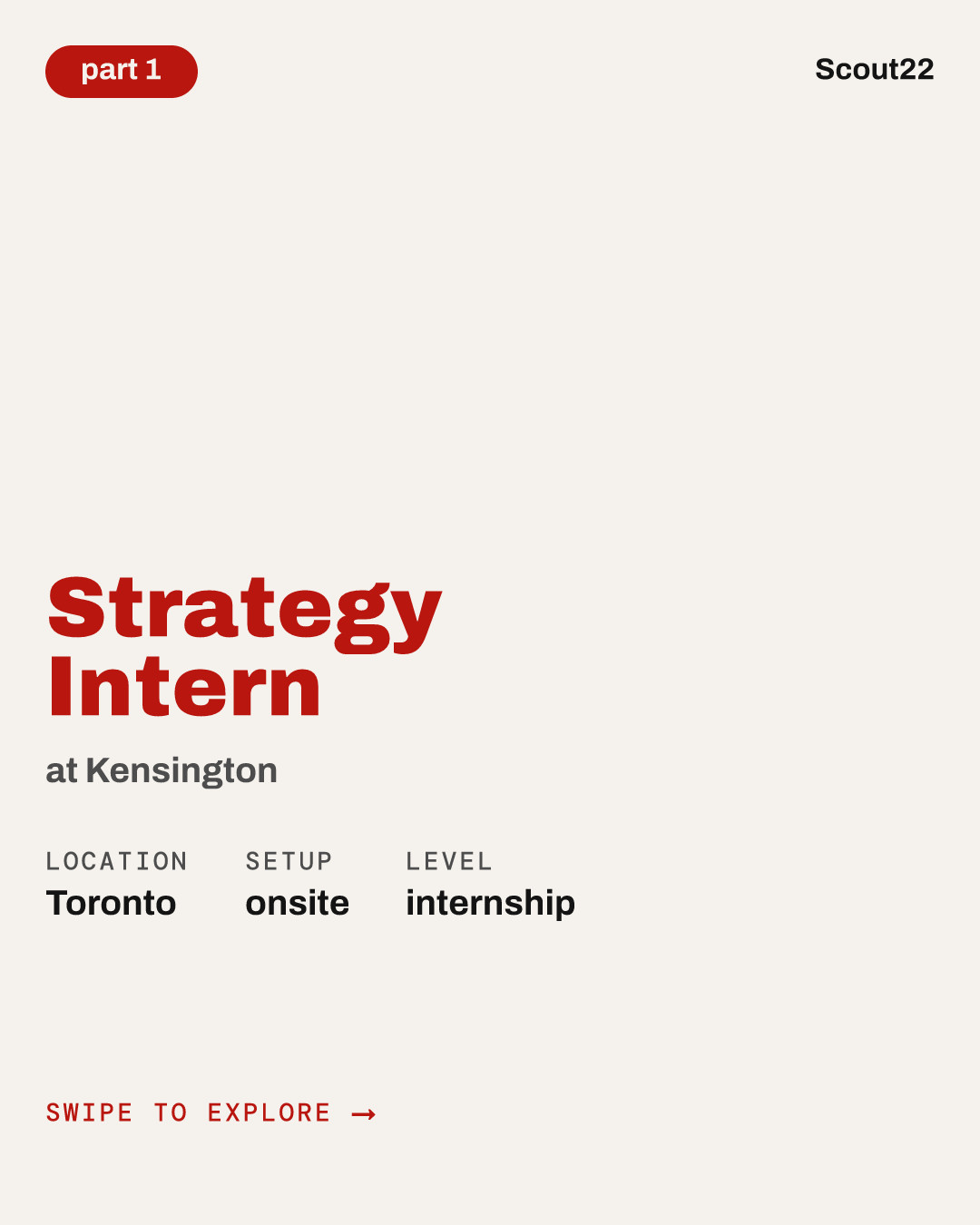 Strategy Intern at Kensington
