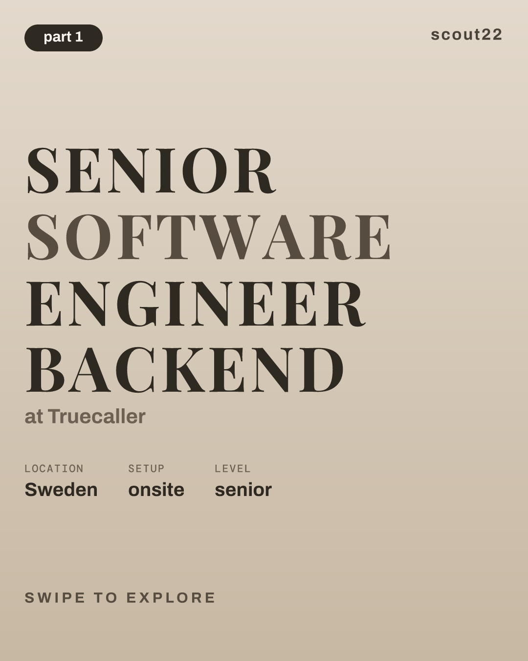 Senior Software Engineer Backend at Truecaller