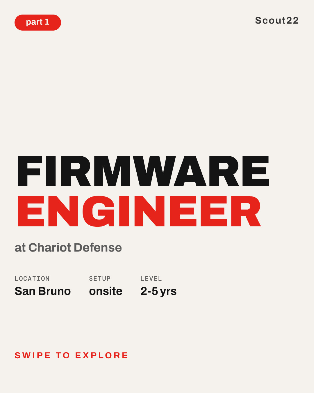 Firmware Engineer at Chariot Defense