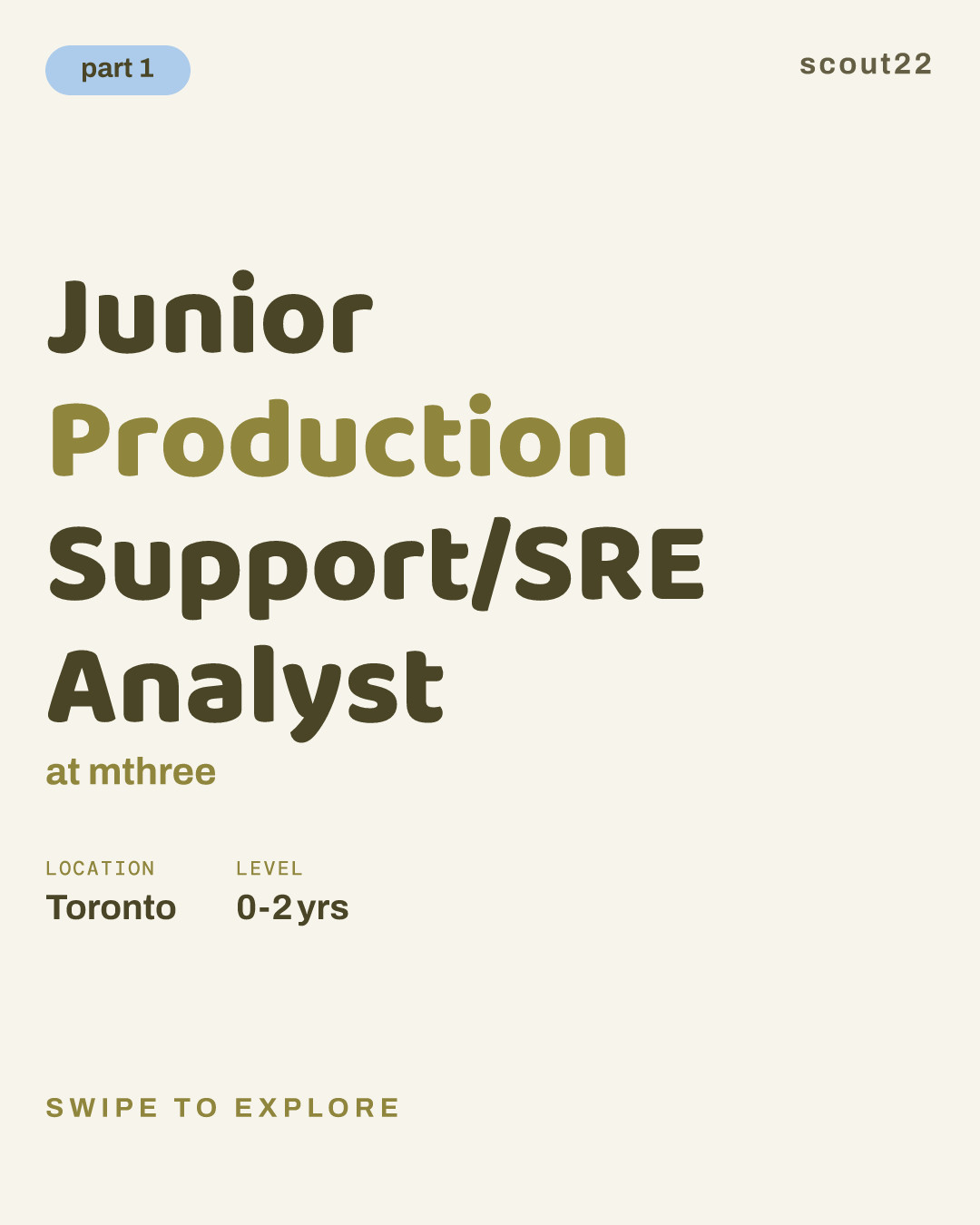 Junior Production Support/SRE Analyst at mthree