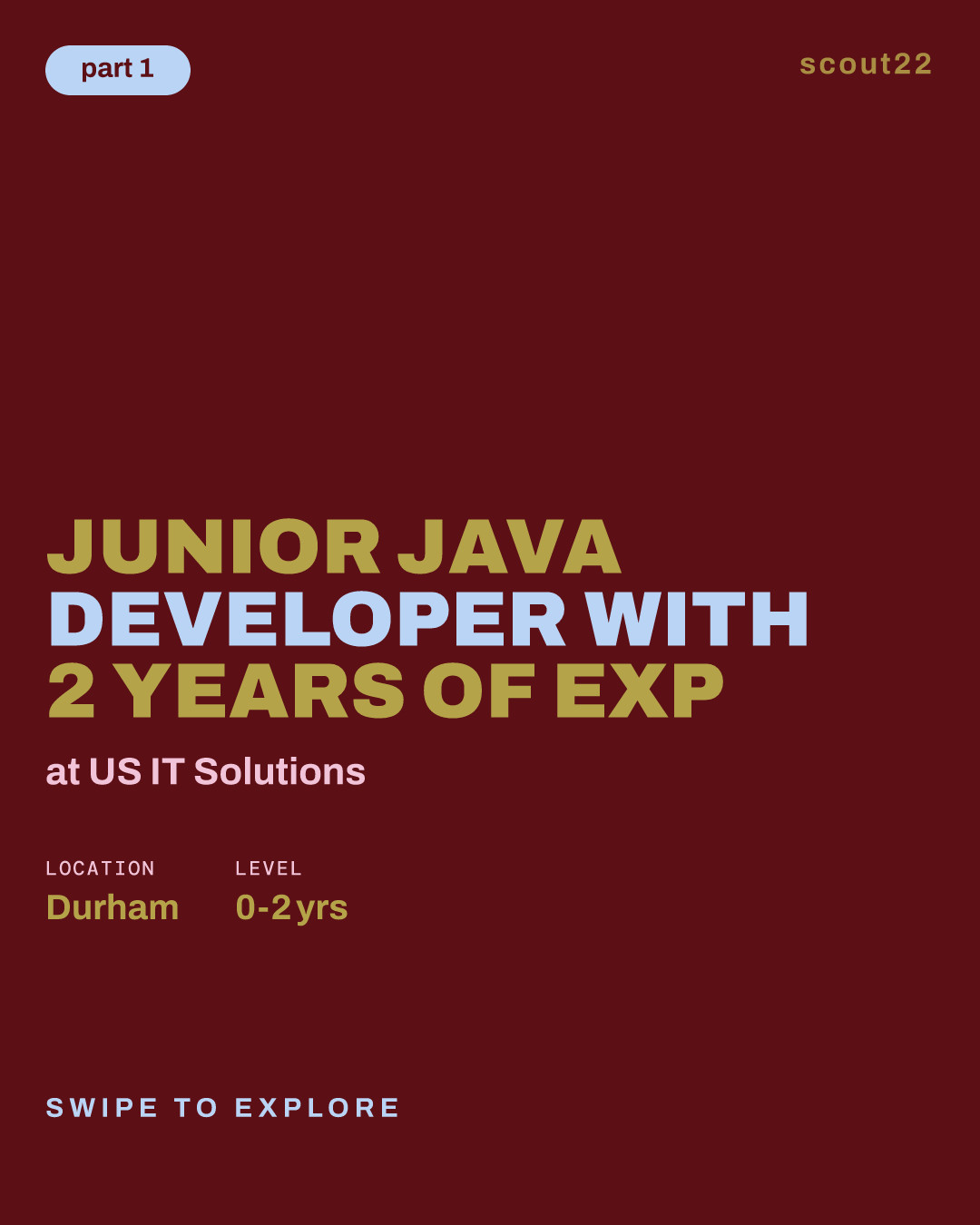 Junior Java developer with 2 years of exp at US IT Solutions