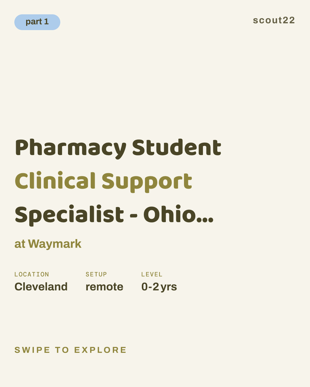 Pharmacy Student Clinical Support Specialist - Ohio (Temporary, Part-Time) at Waymark