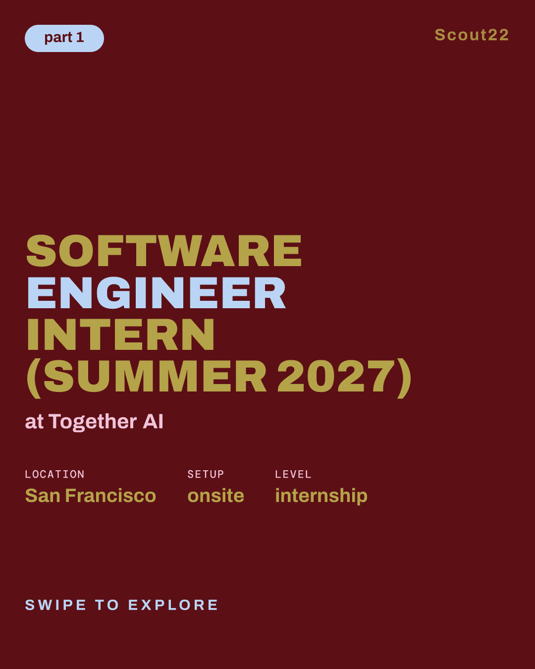 Software Engineer Intern (Summer 2027) at Together AI