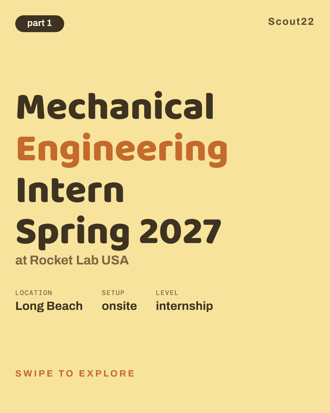 Mechanical Engineering Intern Spring 2027 at Rocket Lab USA