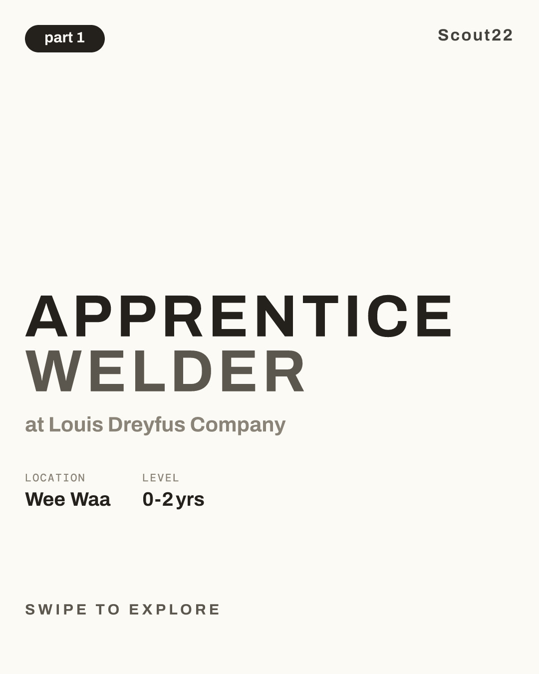Apprentice Welder at Louis Dreyfus Company