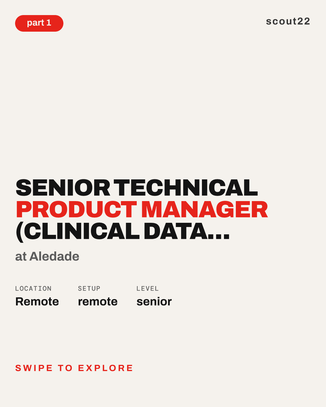 Senior Technical Product Manager (Clinical Data Platform), Remote at Aledade