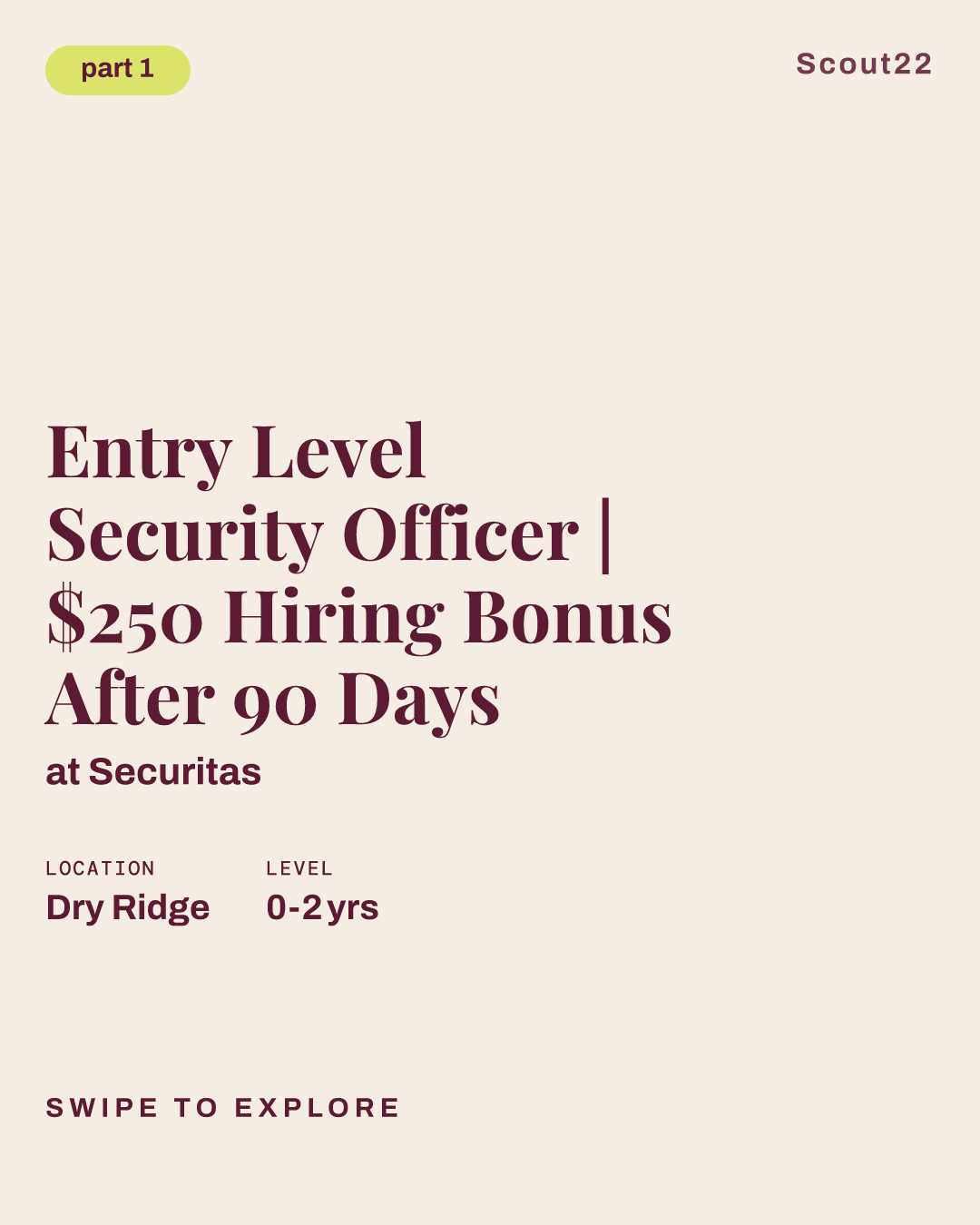 Entry Level Security Officer | $250 Hiring Bonus After 90 Days at Securitas