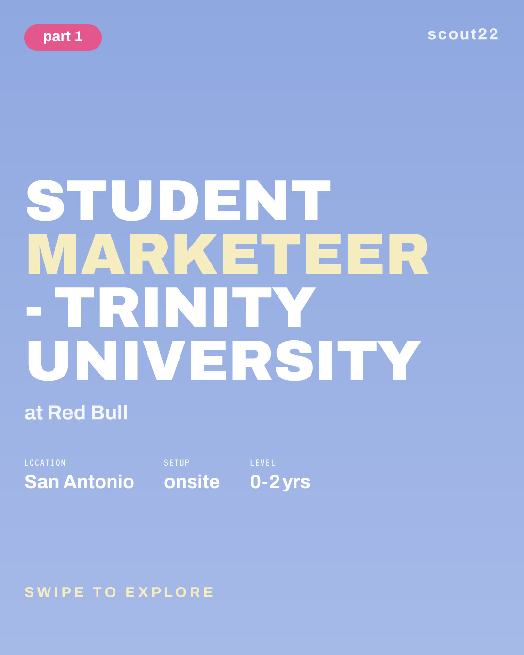 Student Marketeer - Trinity University at Red Bull