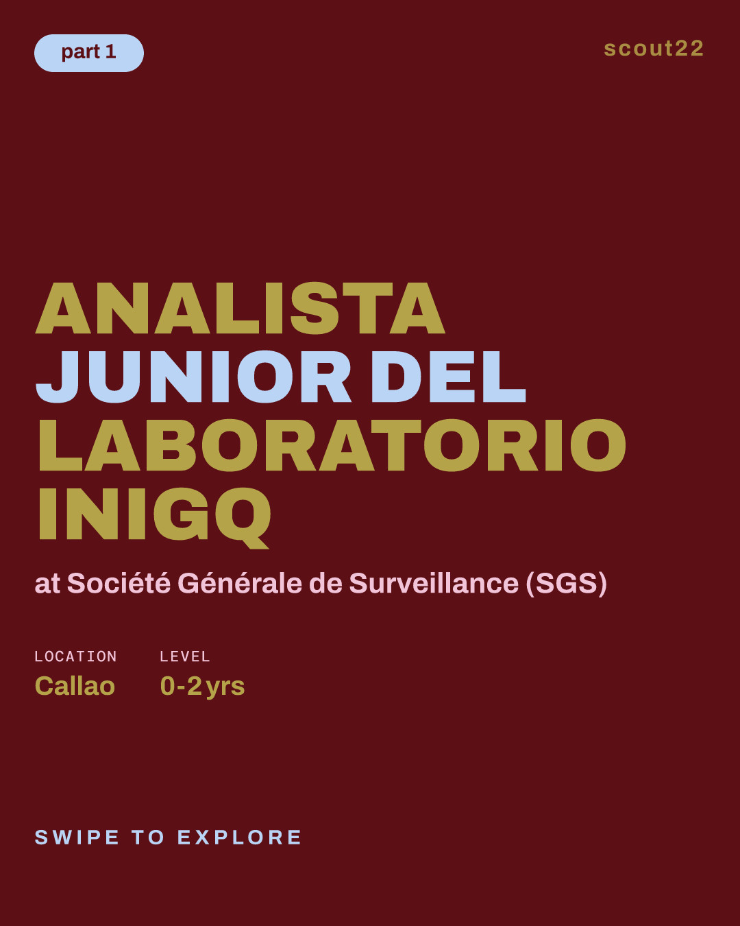 Analista Junior del Laboratorio INIGQ at Société Générale de Surveillance (SGS)