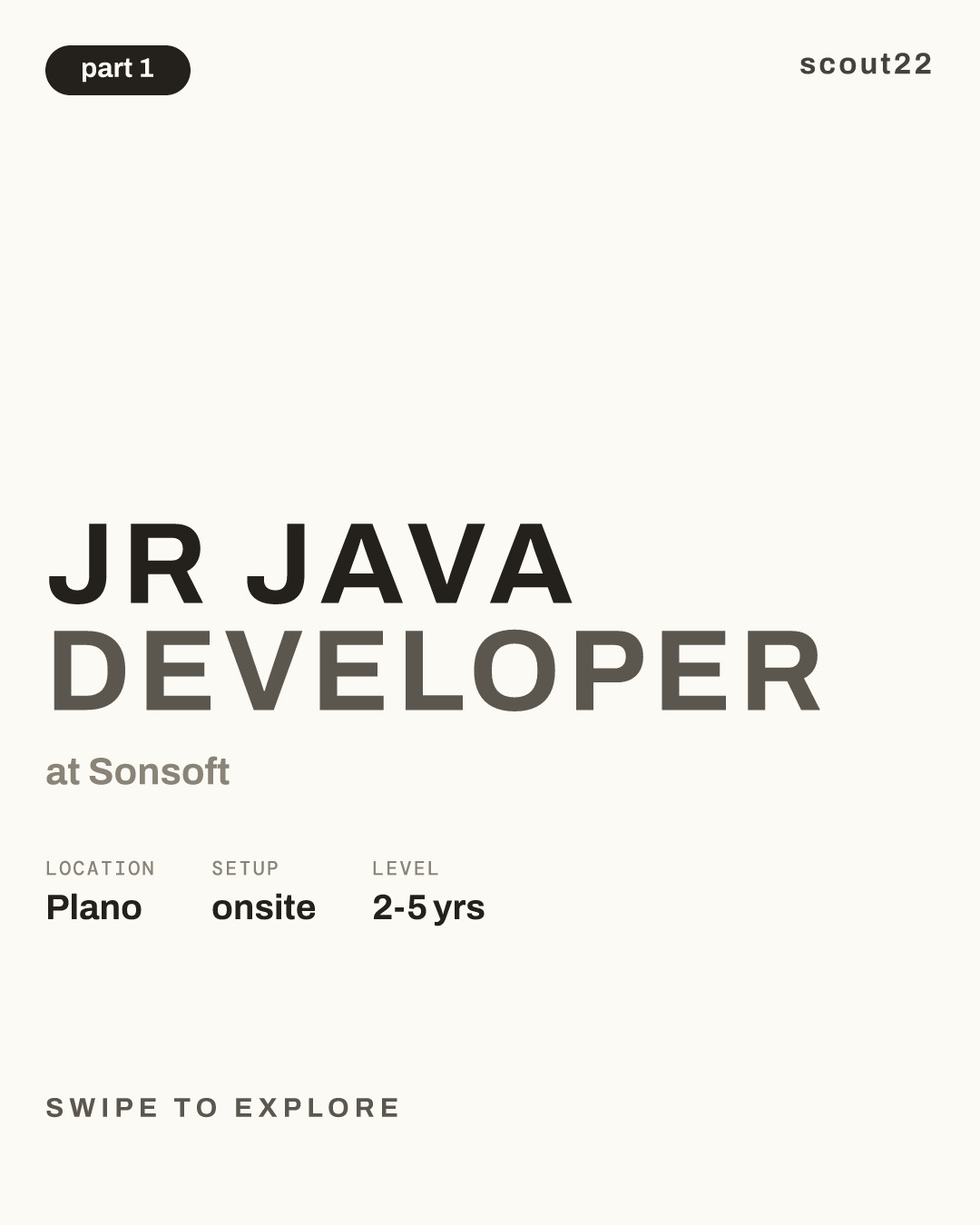 Jr Java Developer at Sonsoft