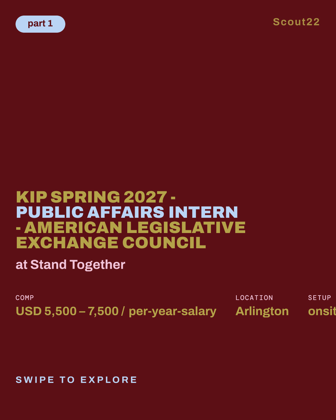 KIP Spring 2027 - Public Affairs Intern - American Legislative Exchange Council at Stand Together