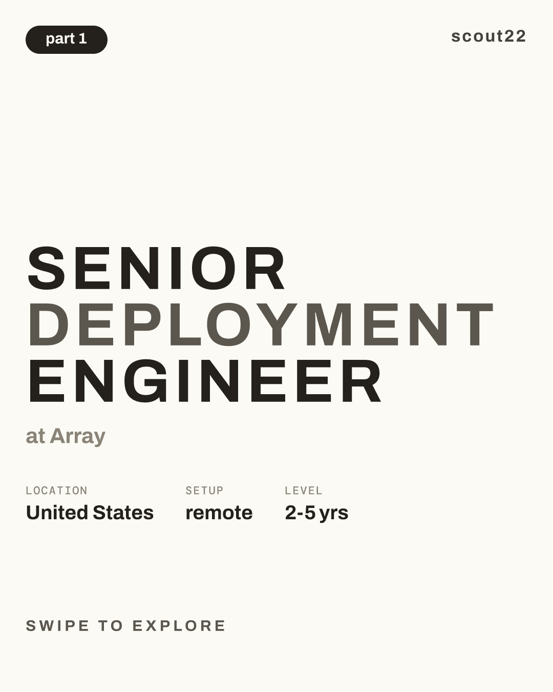 Senior Deployment Engineer at Array