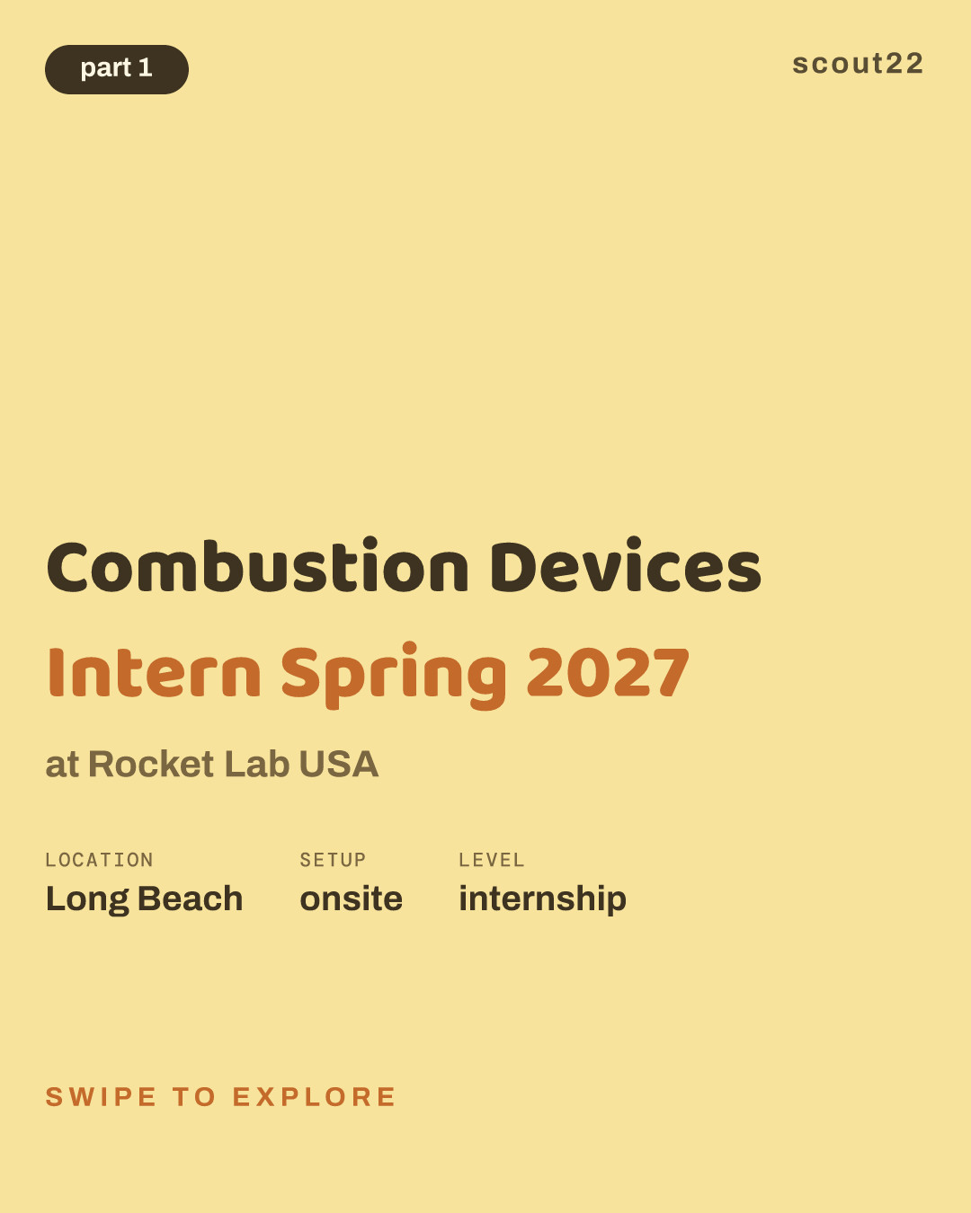 Combustion Devices Intern Spring 2027 at Rocket Lab USA