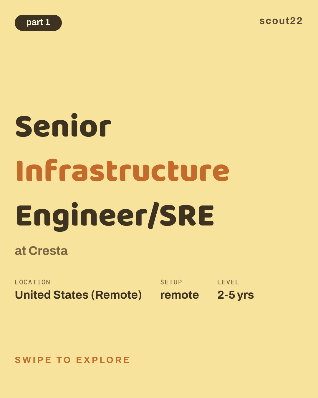 Senior Infrastructure Engineer/SRE at Cresta