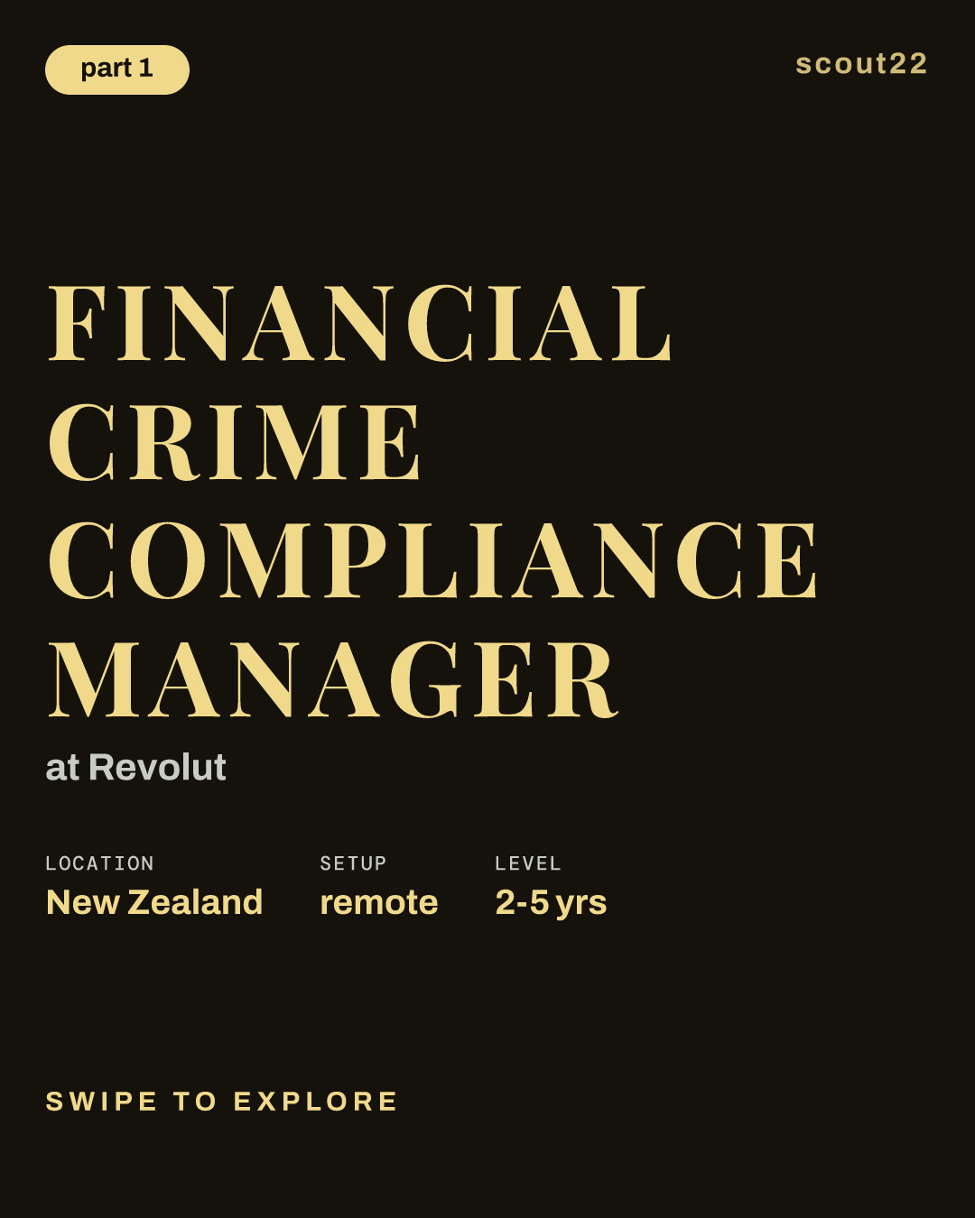 Financial Crime Compliance Manager at Revolut