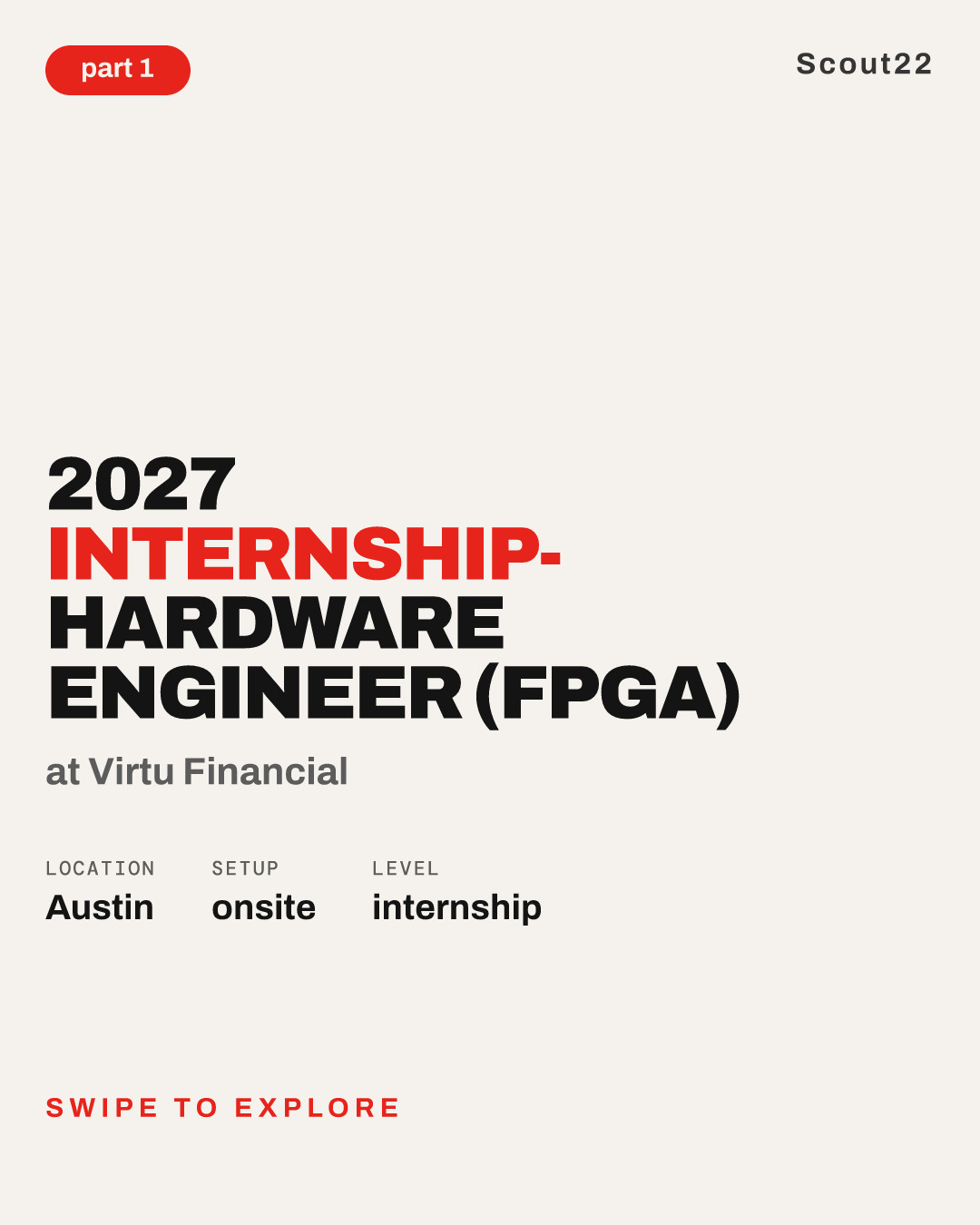 2027 Internship- Hardware Engineer (FPGA) at Virtu Financial