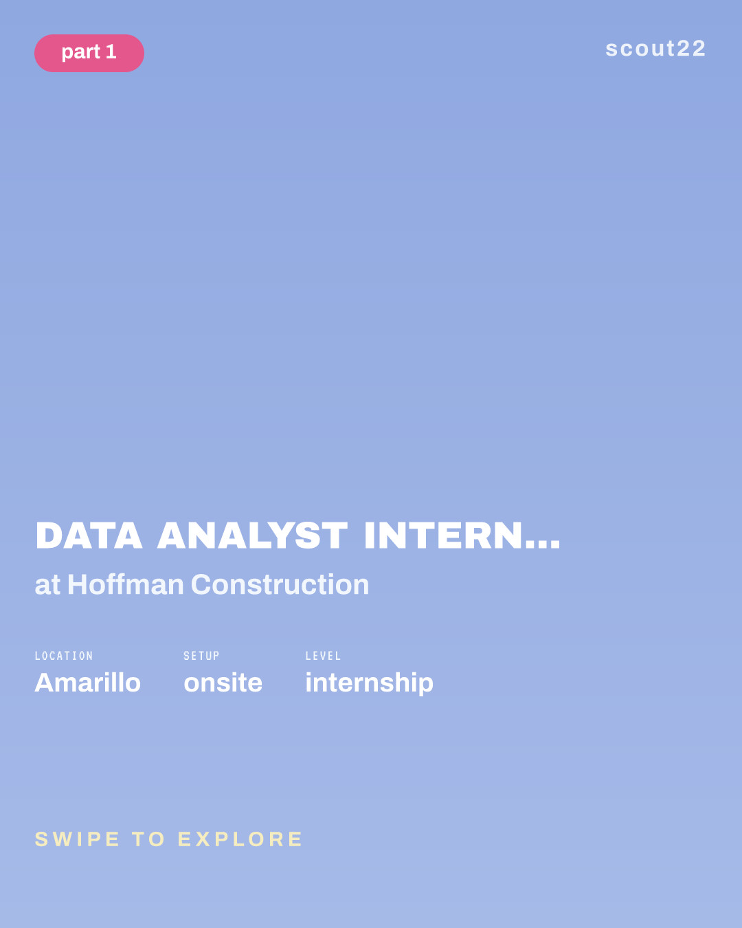Data Analyst Intern School Year 2026-27 - TX at Hoffman Construction