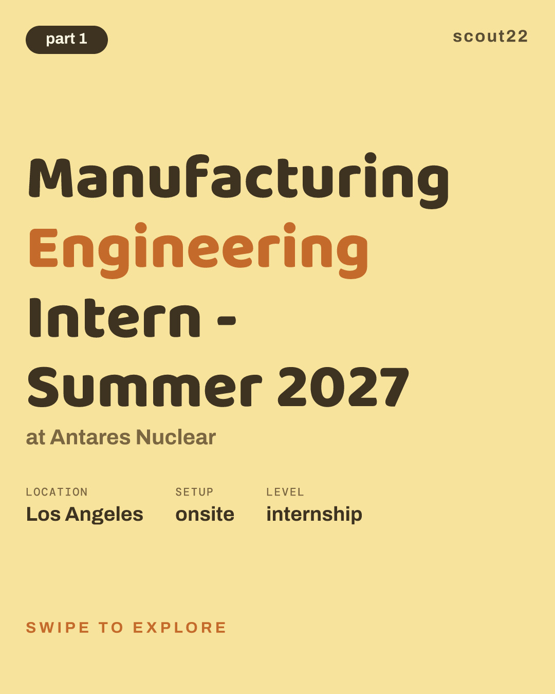 Manufacturing Engineering Intern - Summer 2027 at Antares Nuclear