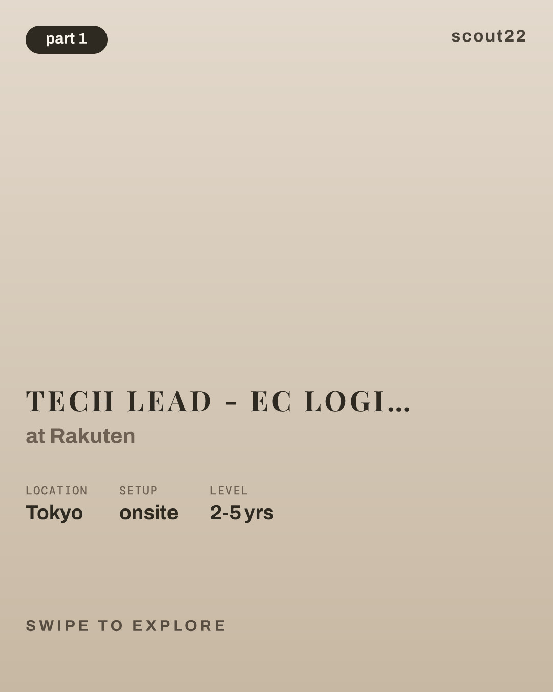 Tech Lead - EC Logistics Development Department (ECLD) at Rakuten