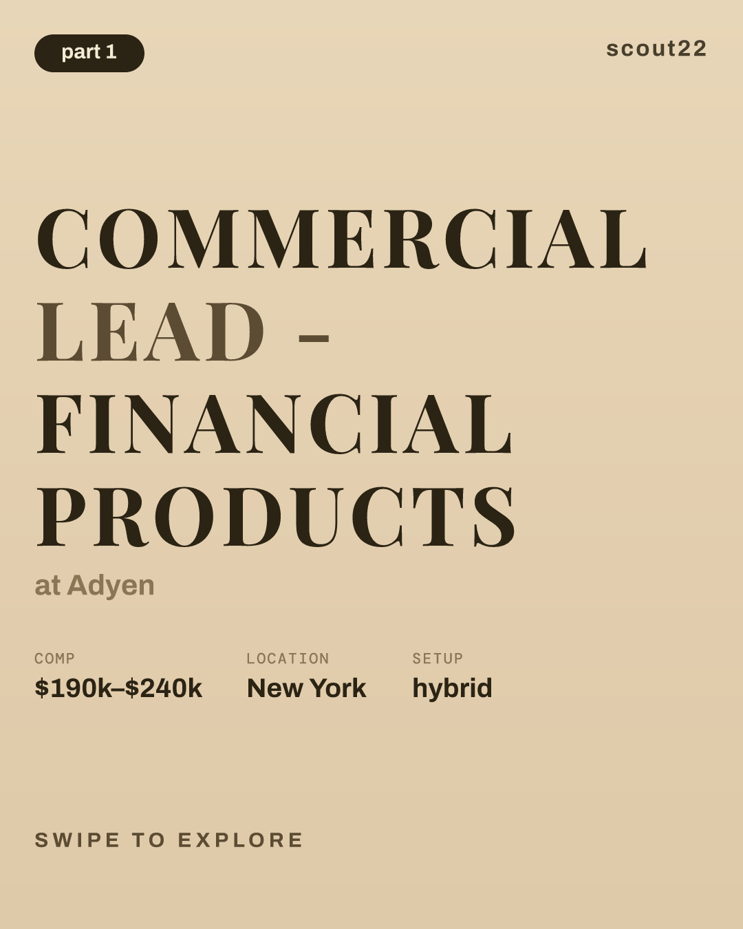 Commercial Lead - Financial Products at Adyen