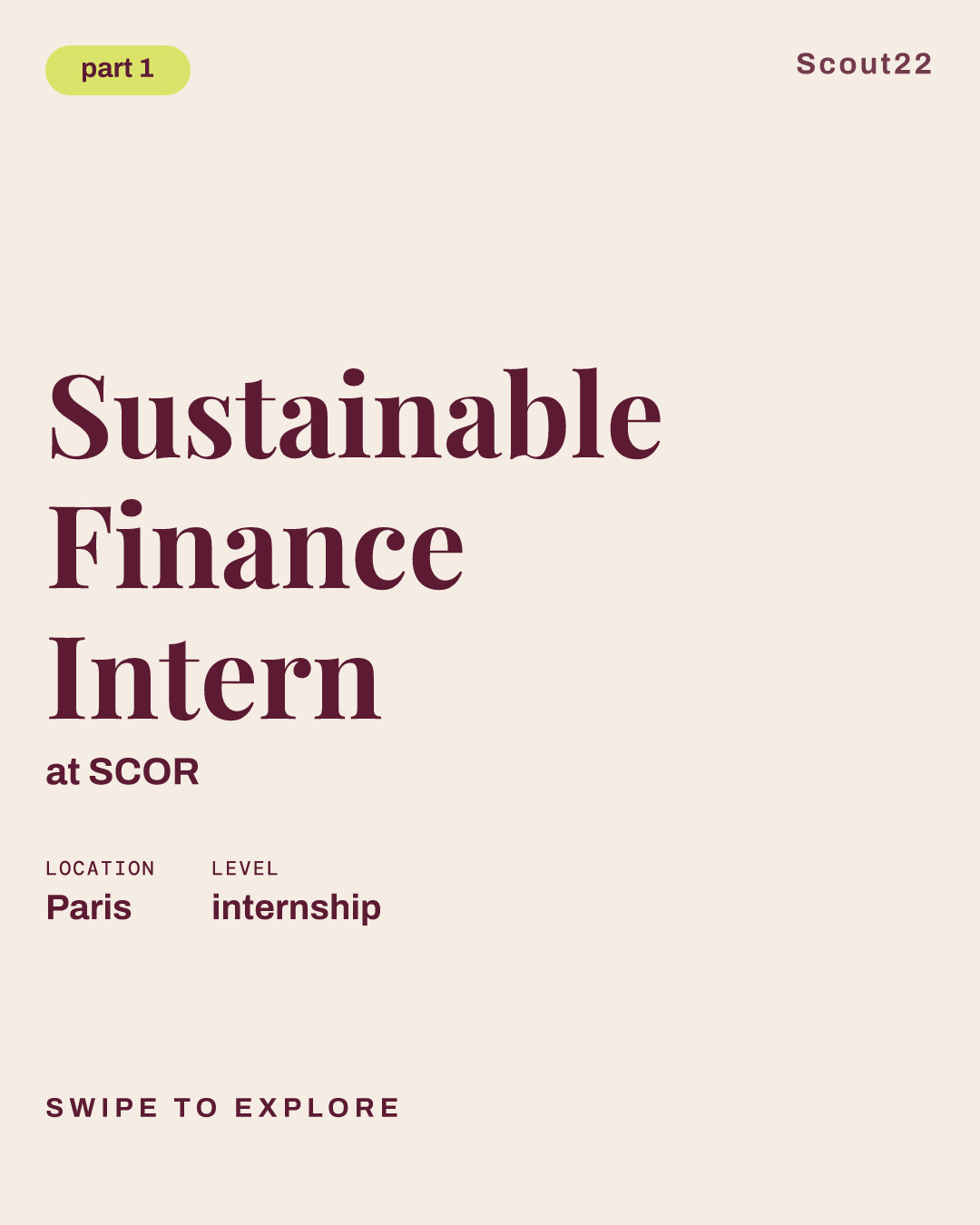 Sustainable Finance Intern at SCOR