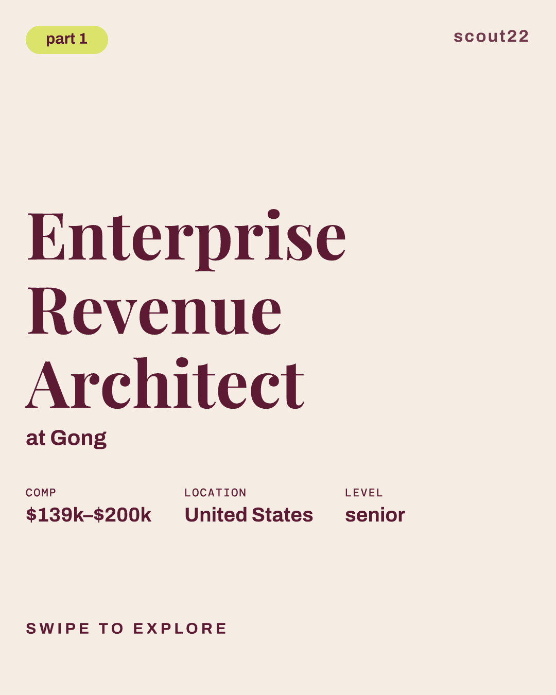 Enterprise Revenue Architect at Gong