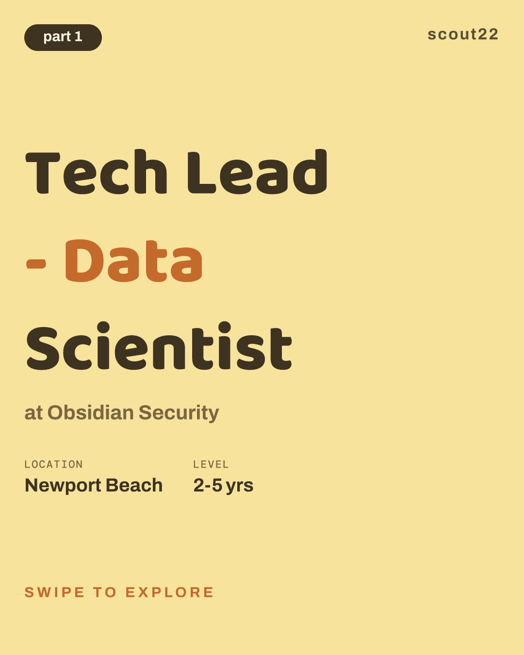Tech Lead - Data Scientist at Obsidian Security