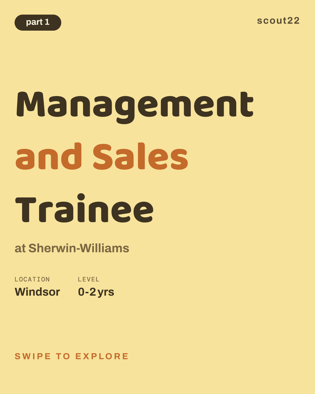Management and Sales Trainee at Sherwin-Williams