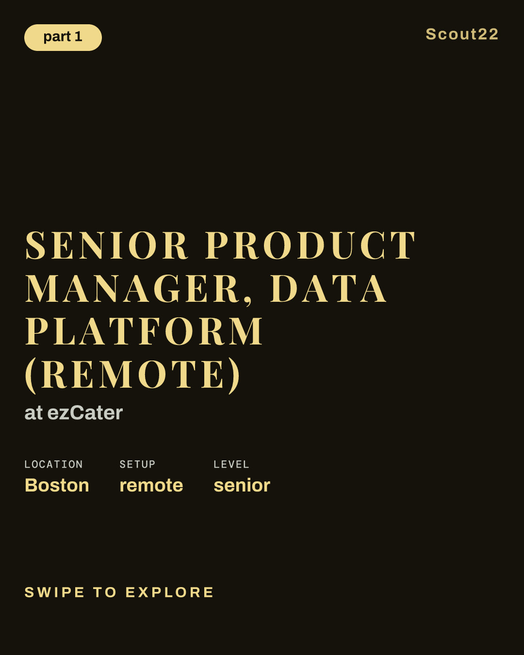 Senior Product Manager, Data Platform (Remote) at ezCater