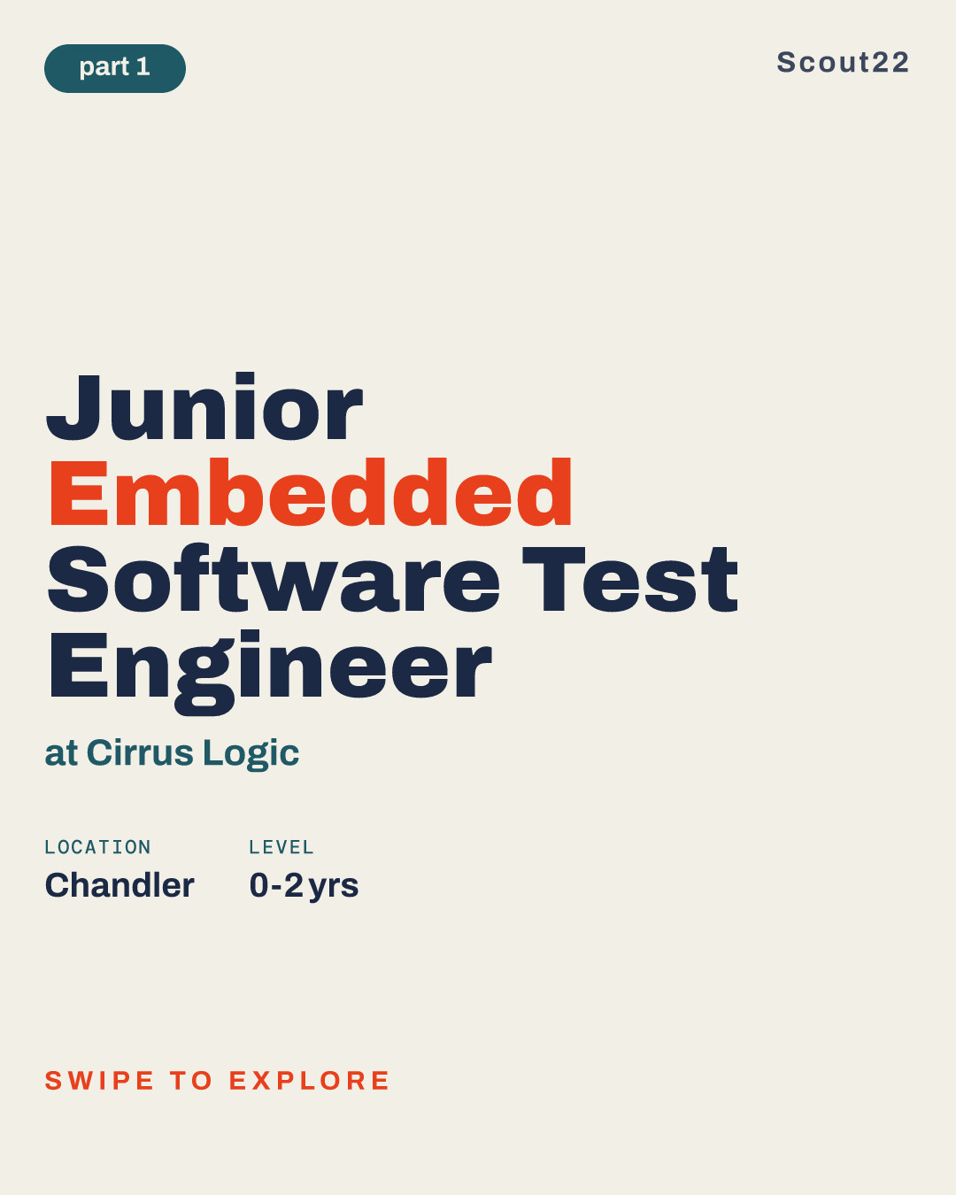 Junior Embedded Software Test Engineer at Cirrus Logic