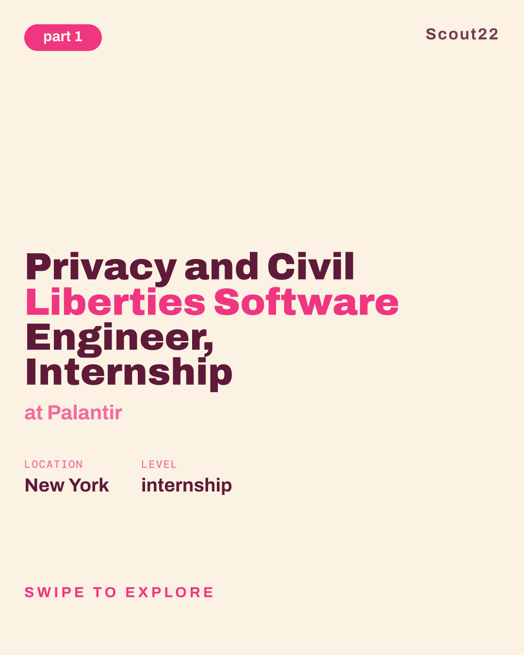 Privacy and Civil Liberties Software Engineer, Internship at Palantir