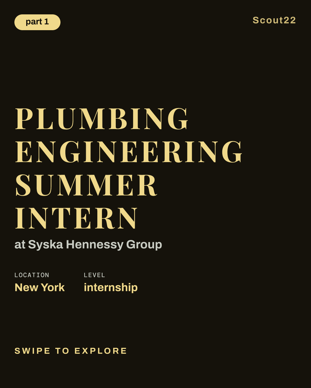 Plumbing Engineering Summer Intern at Syska Hennessy Group