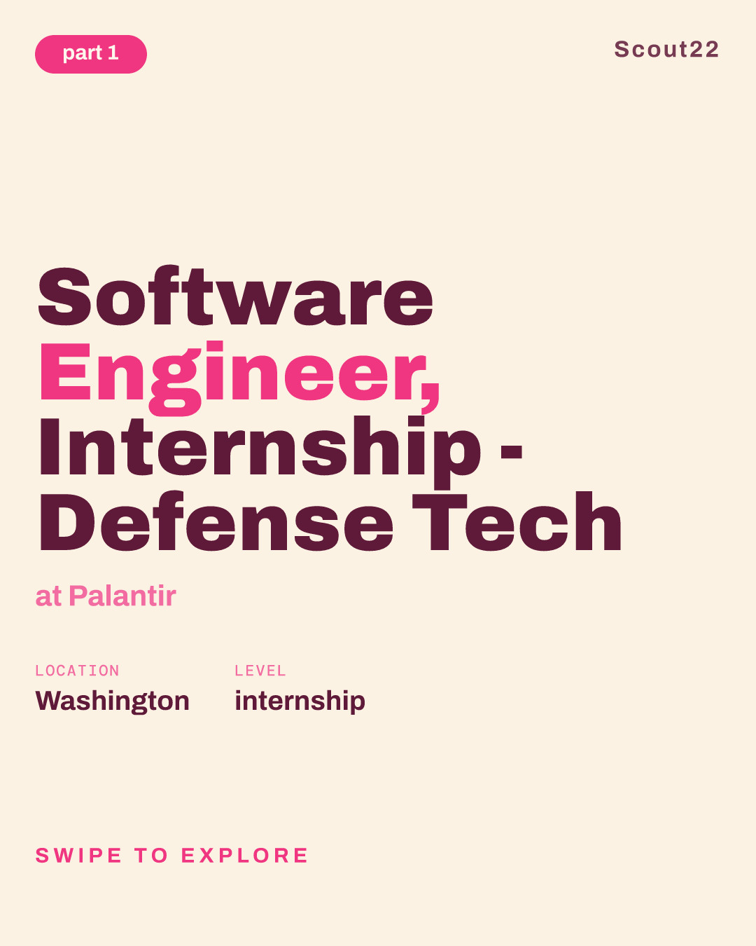 Software Engineer, Internship - Defense Tech at Palantir