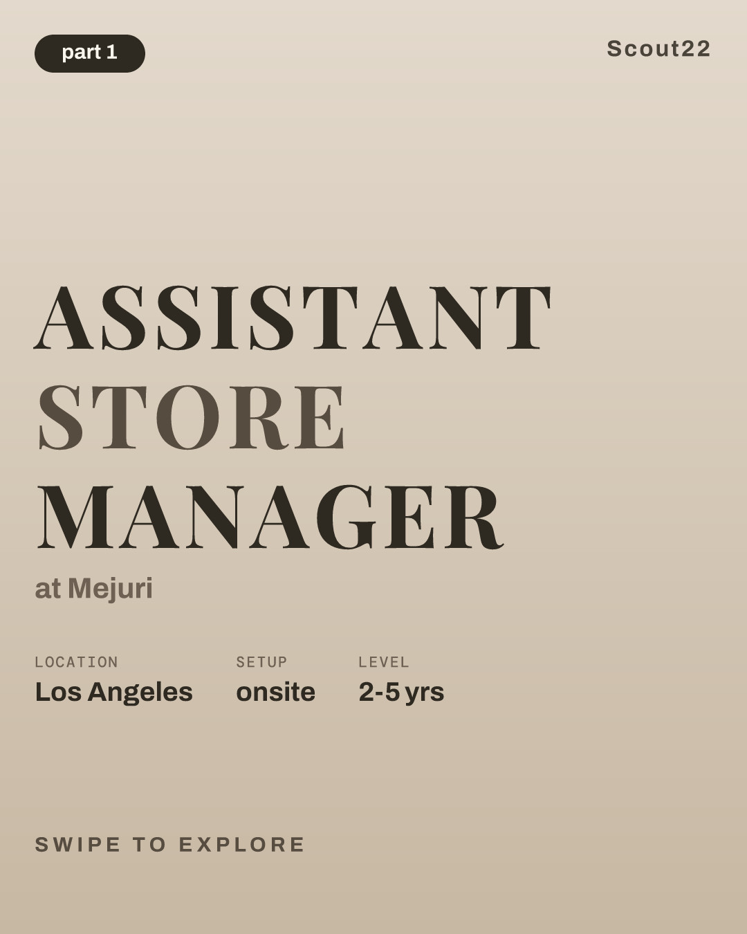 Assistant Store Manager at Mejuri