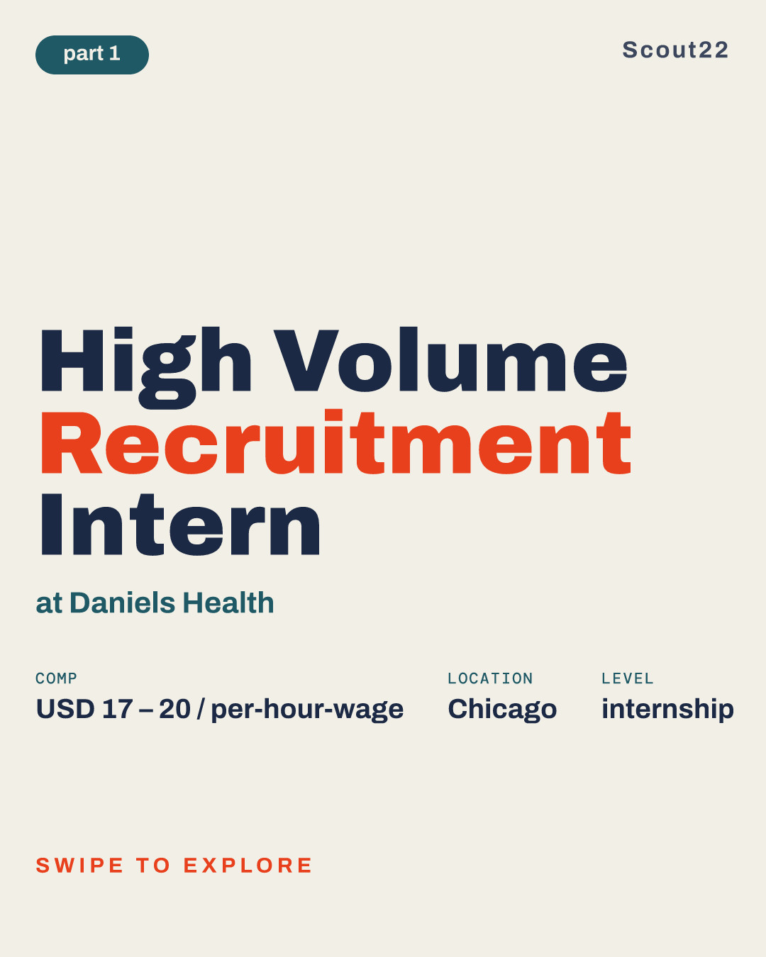 High Volume Recruitment Intern at Daniels Health