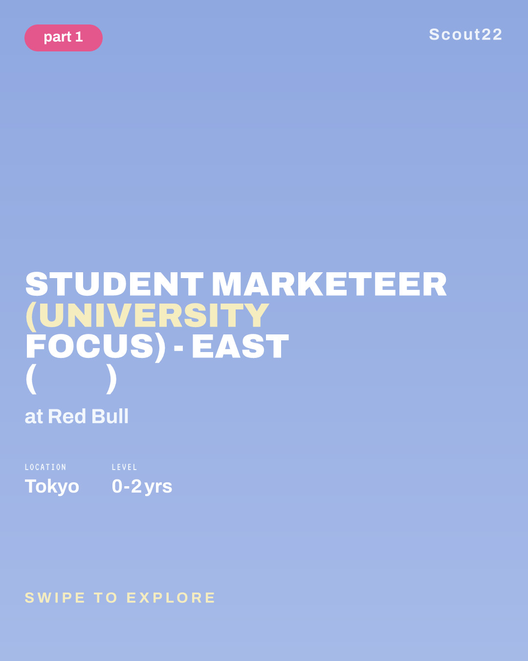 STUDENT MARKETEER (UNIVERSITY FOCUS) - EAST (東京・横浜) at Red Bull