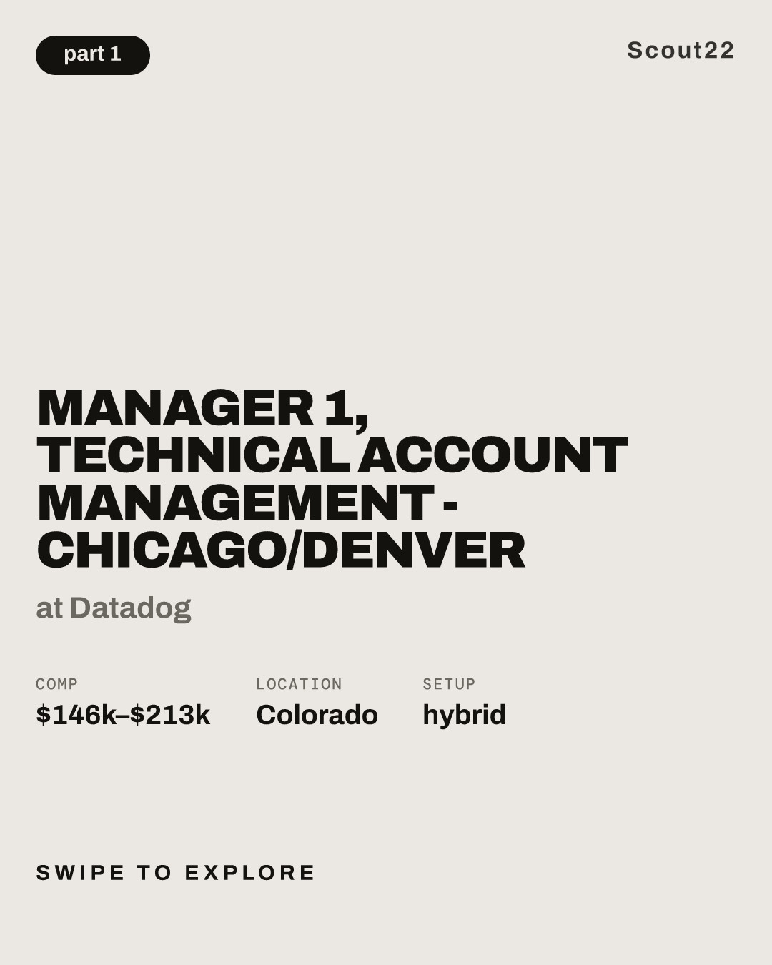 Manager 1, Technical Account Management - Chicago/Denver at Datadog