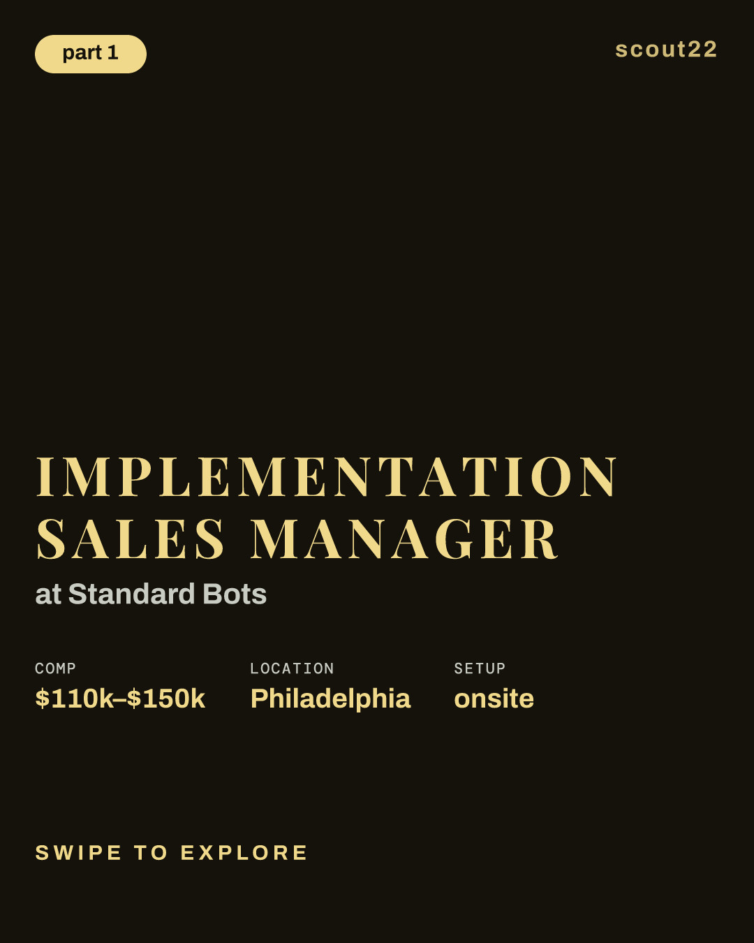 Implementation Sales Manager at Standard Bots