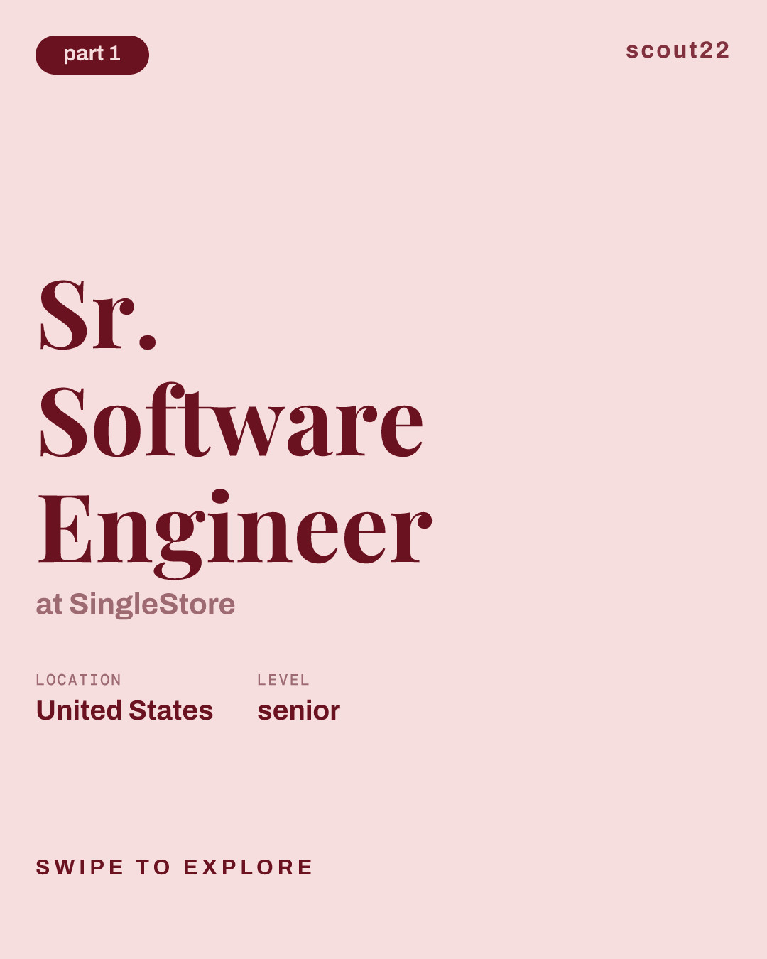 Sr. Software Engineer at SingleStore