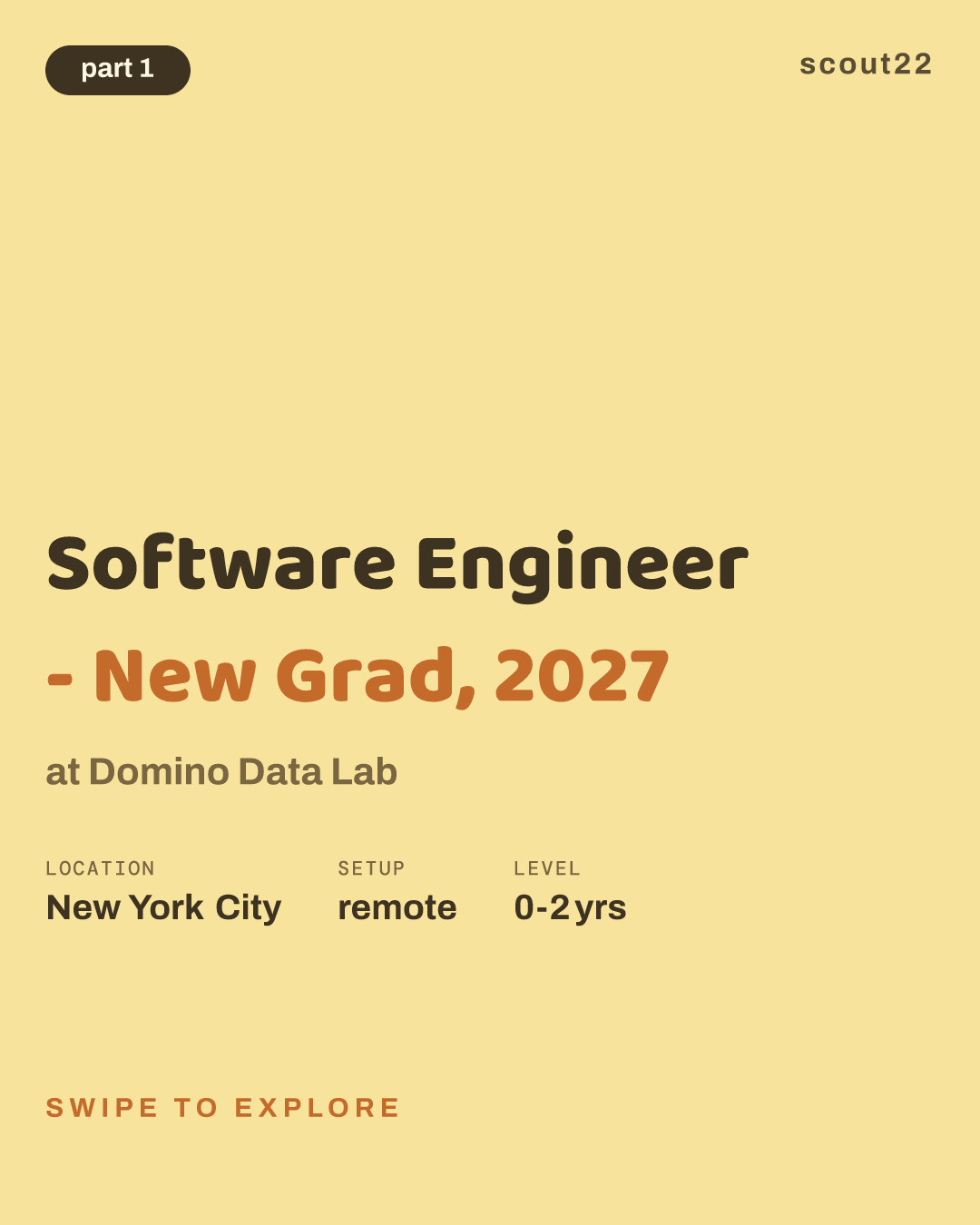 Software Engineer - New Grad, 2027 at Domino Data Lab