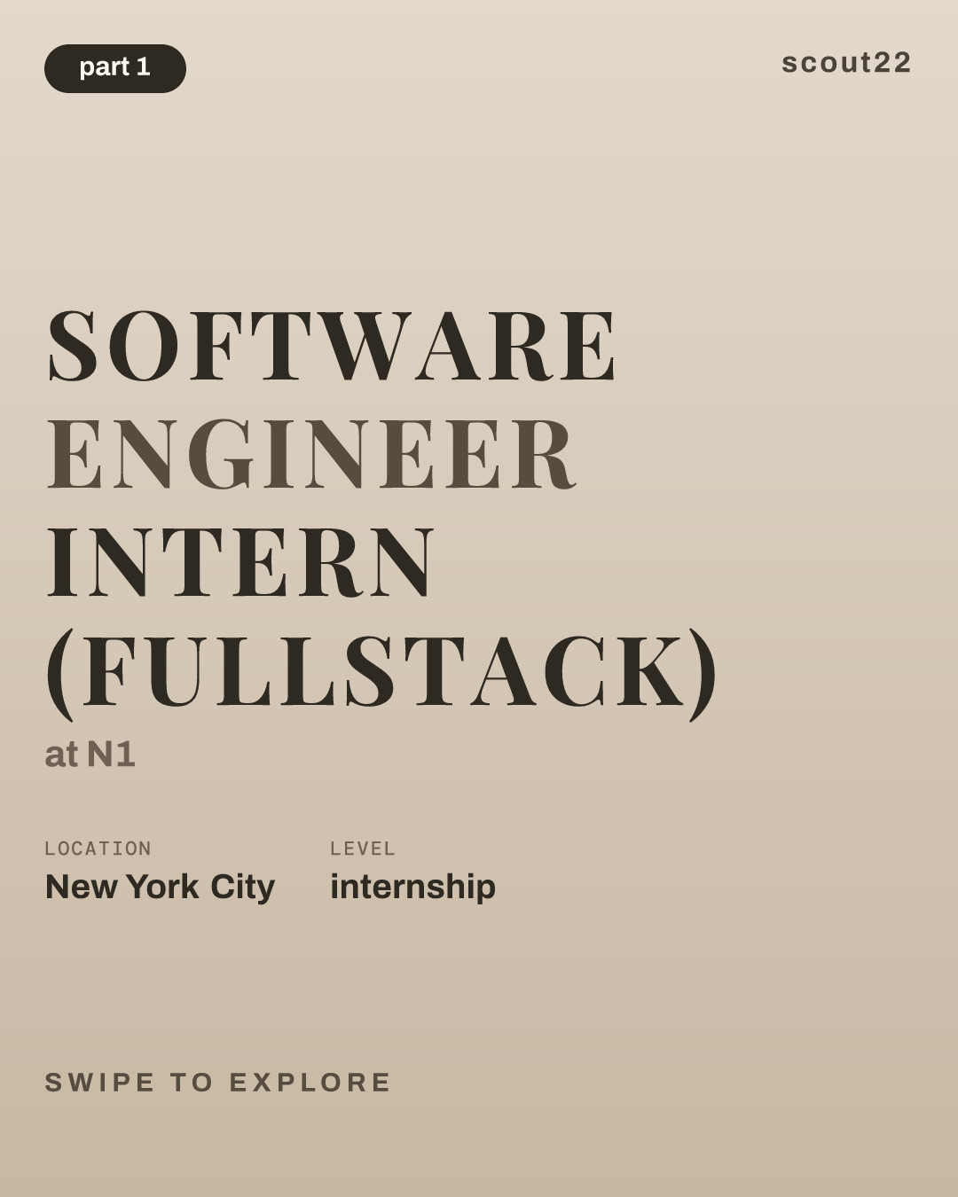 Software Engineer Intern (Fullstack) at N1