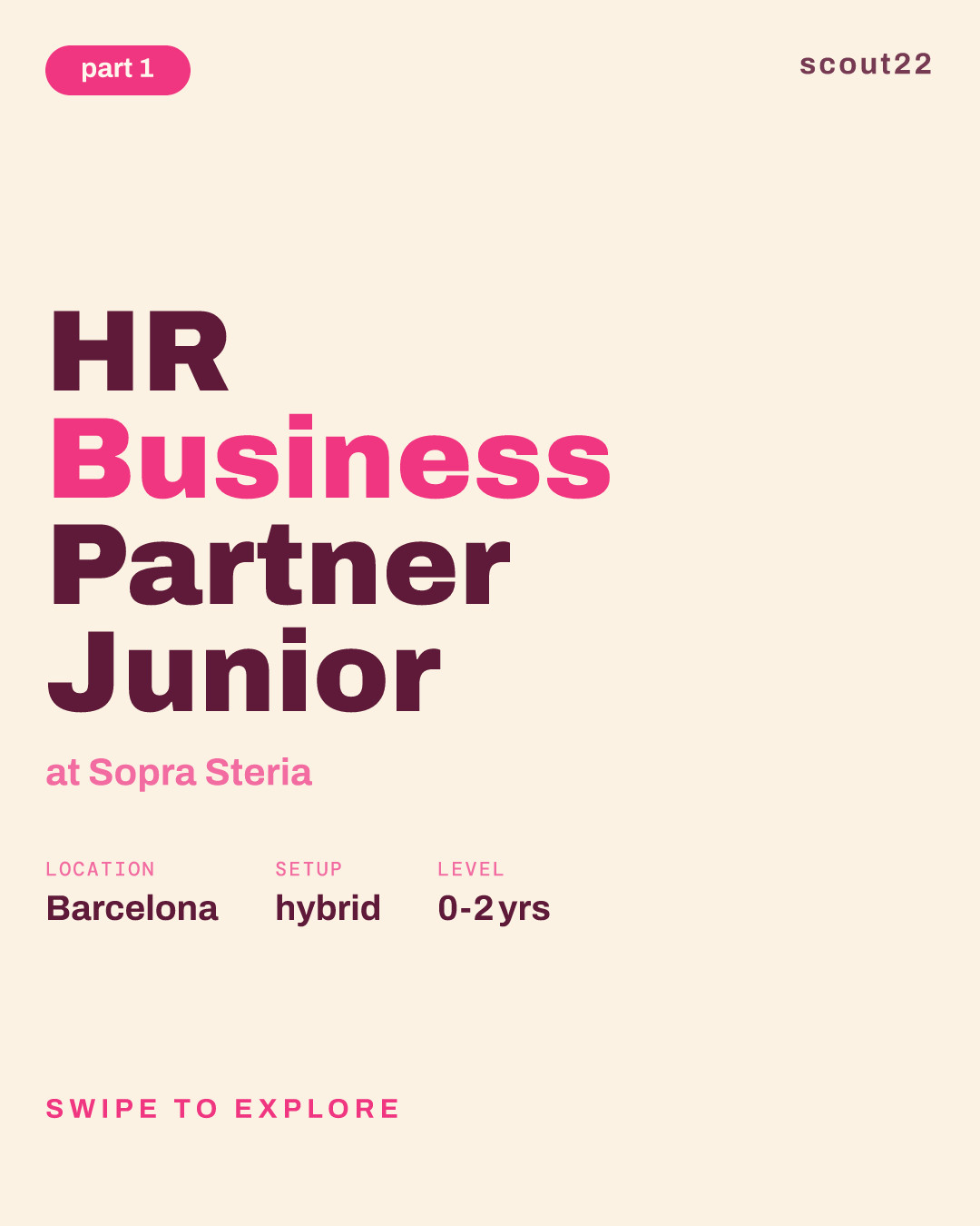 HR Business Partner Junior at Sopra Steria