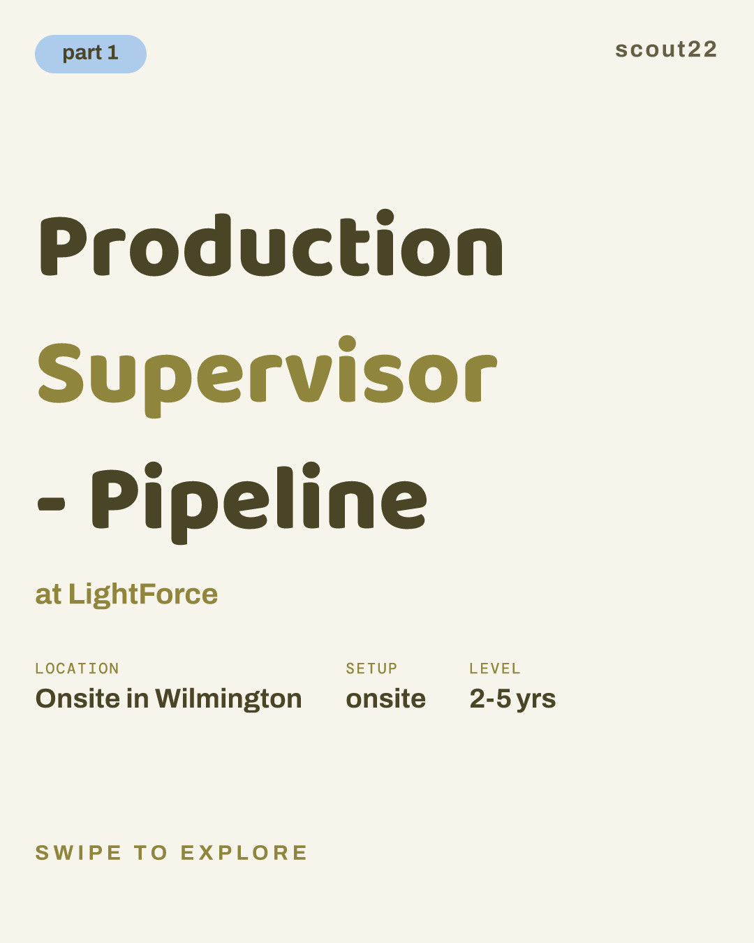 Production Supervisor - Pipeline at LightForce