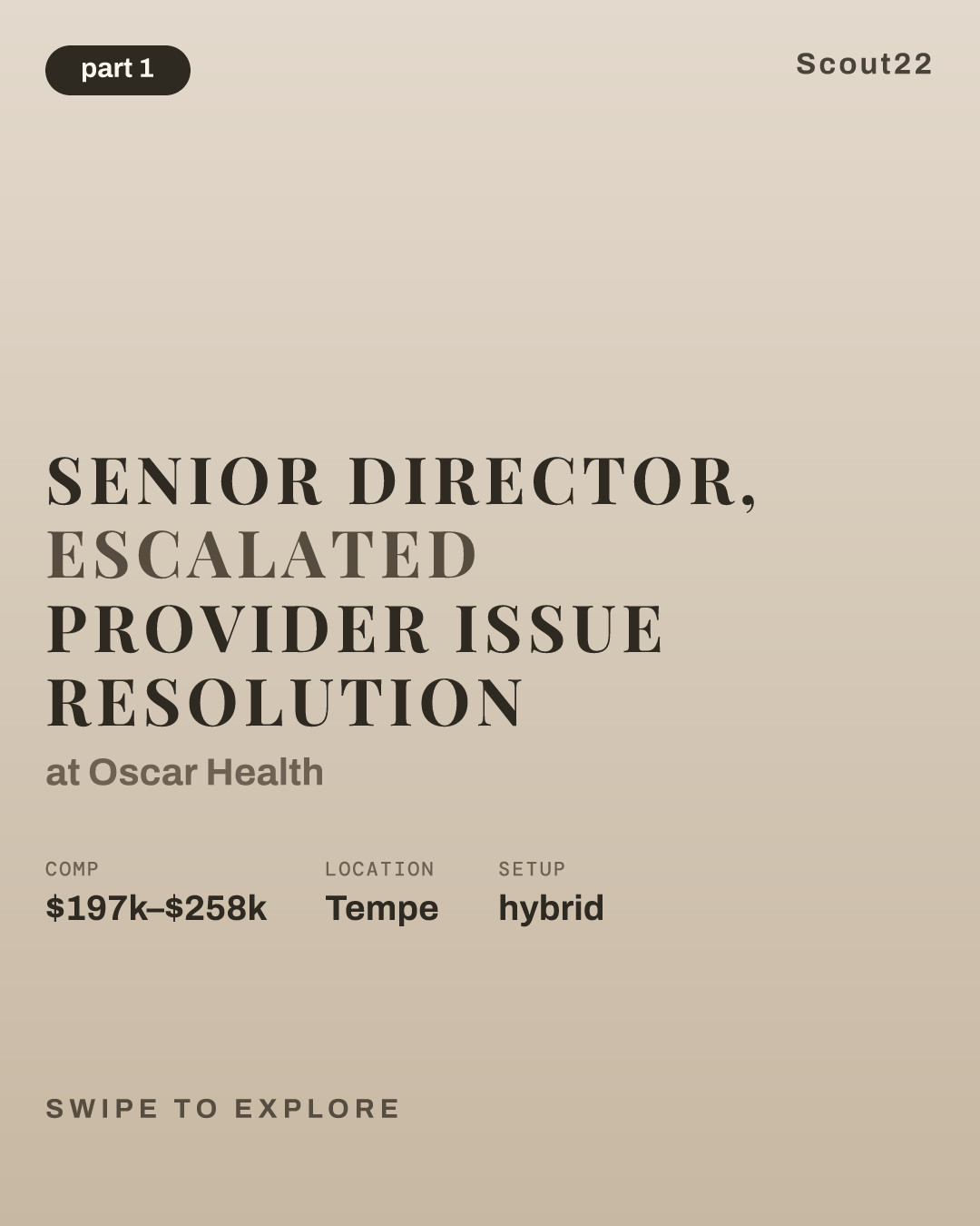 Senior Director, Escalated Provider Issue Resolution at Oscar Health