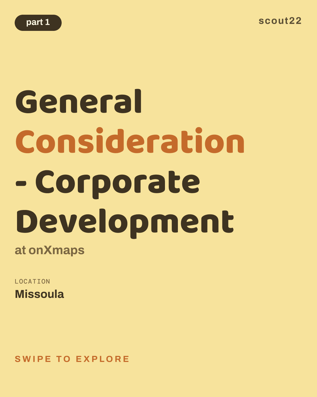 General Consideration - Corporate Development at onXmaps